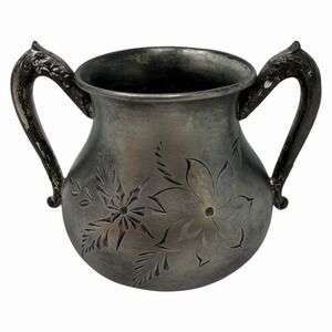 Westminster CMC B14 Heavy Silver Plate Teapot Sugar Bowl‎ Tarnished